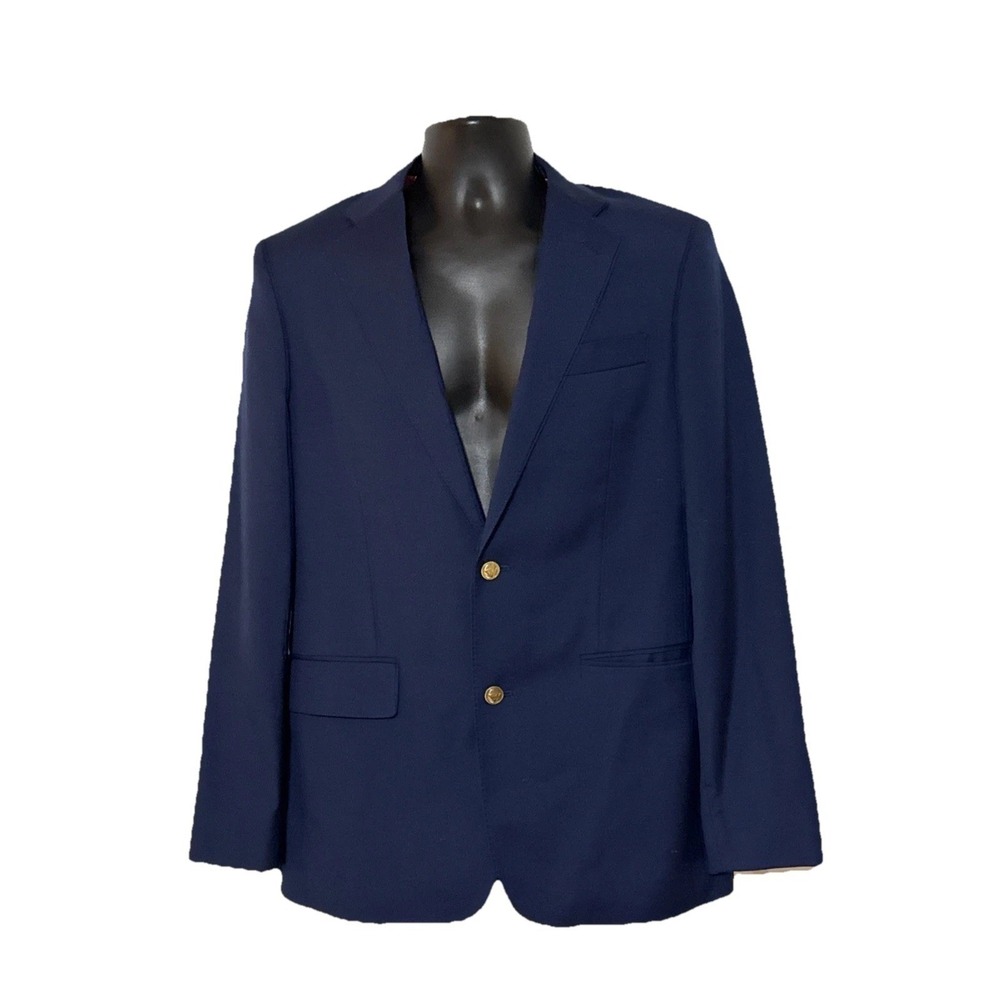 Columbia Sportswear Fishing Yacht Dockside Sport Coat Navy Size 38R Gold Buttons